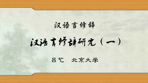 北京大学 汉语言修辞 全41讲 主讲-吕艺 视频教程
