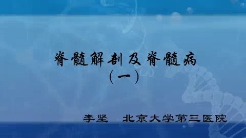 北京大学 脊髓解剖及脊髓病 全5讲 主讲-李坚 视频教程