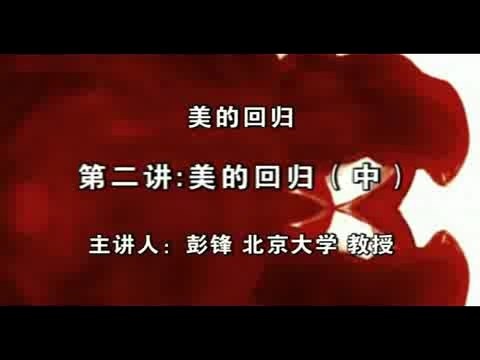 北京大学 美的回归 全3讲 主讲-彭锋 视频教程