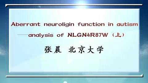 北京大学 Aberrant neuroligin function in autism 全2讲 主讲-张晨 视频教程