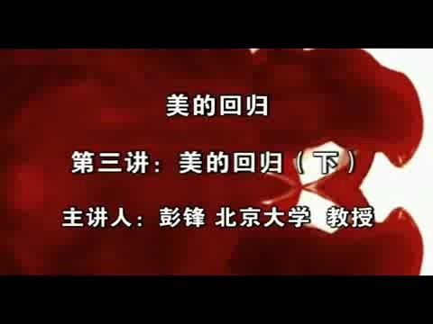 北京大学 美的回归 全3讲 主讲-彭锋 视频教程