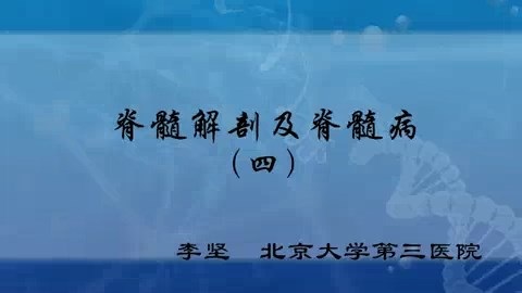 北京大学 脊髓解剖及脊髓病 全5讲 主讲-李坚 视频教程