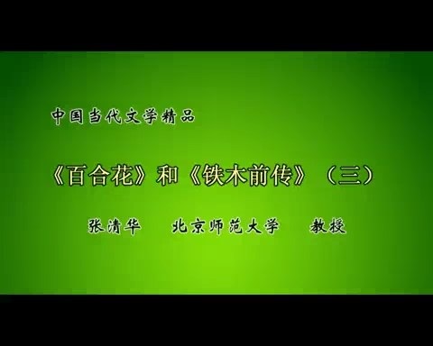 北京师范大学 中国当代文学精品 全31讲 视频教程