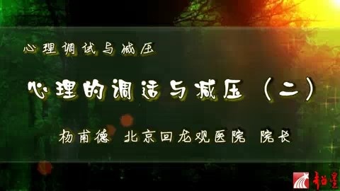 北京大学 心理的调试与减压 全4讲 主讲-杨甫德 视频教程