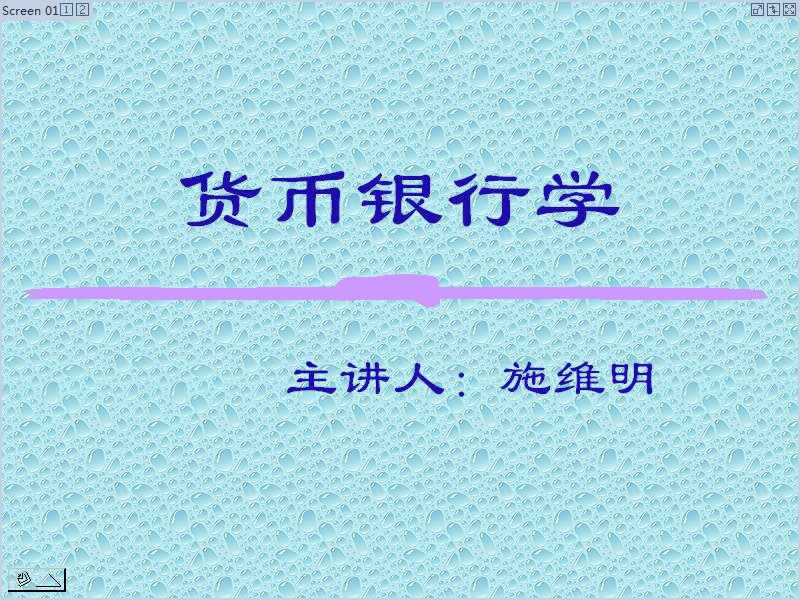 大连民族学院 货币银行学 全36讲 主讲-施维明 视频教程