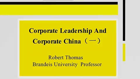 对外经济贸易大学 Corporate Leadership and Corporate China 全3讲 主讲-龚炯 视频教程