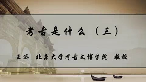 北京大学 考古是什么 全3讲 主讲-王迅 视频教程