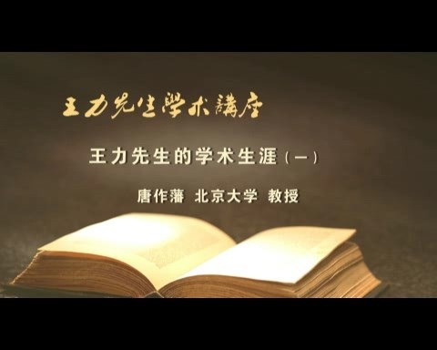 北京大学 王力先生学术讲座-王力先生的学术生涯 全4讲 主讲-唐作藩 视频教程