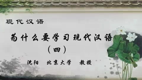 北京大学 现代汉语 全87讲 主讲-沈阳 视频教程