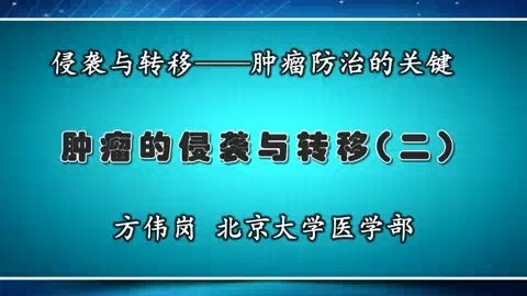 北京大学 肿瘤转移研究进展 全6讲 主讲-方伟岗 视频教程