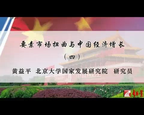 北京大学 要素市场扭曲与中国经济增长 全6讲 主讲-黄益平 视频教程