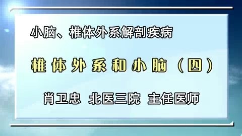 北京大学 小脑.椎体外系解剖疾病 全4讲 主讲-肖卫忠 视频教程