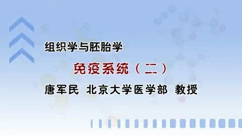 北京大学 组织学与胚胎学 全26讲 主讲-唐军民 视频教程