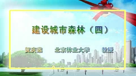 北京林业大学 建设城市森林 全4讲 主讲-贺庆棠 视频教程