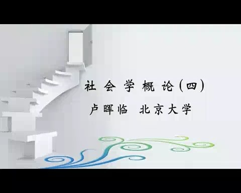 北京大学 社会学概论 全65讲 主讲-卢晖临 视频教程