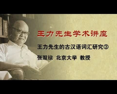 北京大学 王力先生学术讲座：王力先生的古汉语词汇研究 全4讲 主讲-张双棣 视频教程