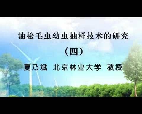 北京林业大学 油松毛虫幼虫抽样技术的研究 全5讲 主讲-夏乃斌 视频教程