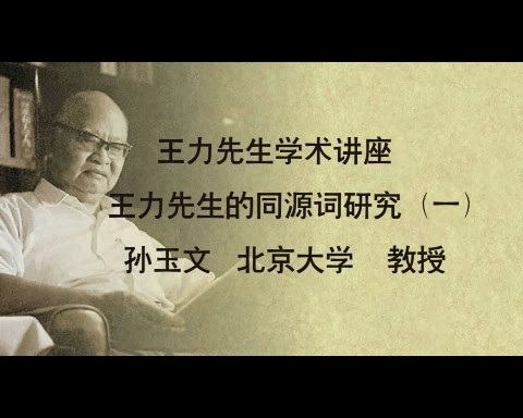 北京大学 王力先生学术讲座-王力先生的同源词研究 全7讲 主讲-孙玉文 视频教程