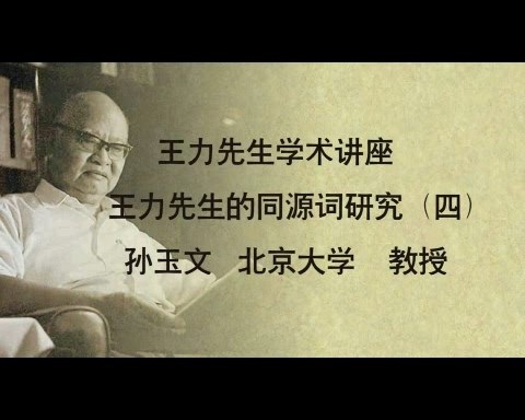 北京大学 王力先生学术讲座-王力先生的同源词研究 全7讲 主讲-孙玉文 视频教程