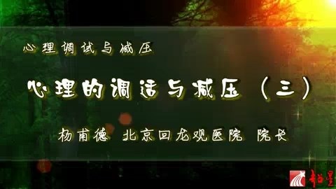 北京大学 心理的调试与减压 全4讲 主讲-杨甫德 视频教程
