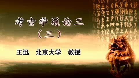 北京大学 考古学通论（三）全13讲 主讲-王迅 视频教程