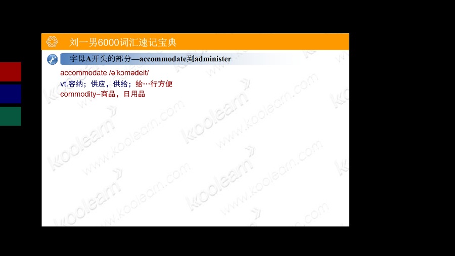 词汇6000独家精讲 全24讲 主讲-刘一男 视频教程