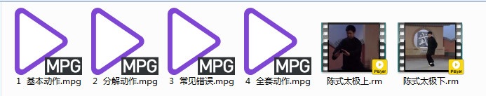 各式太极拳-太极扇-太极剑 爱好者必备 【太极拳（陈氏+24式)】 469M MPG+RM 视频教程