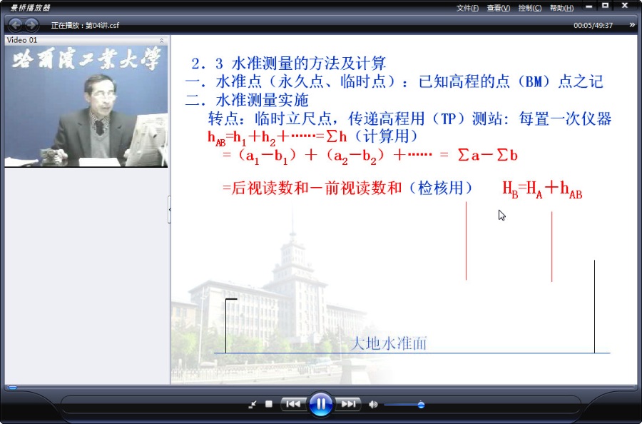哈尔滨工业大学 测量学 全34讲 主讲-邱志贤 附课件+实验课程 视频教程