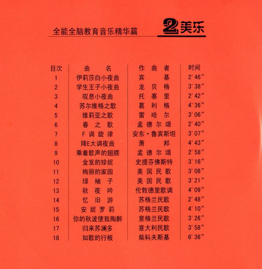 早教胎教系列 美乐音乐精华篇 完整版 全4CD 音乐资源