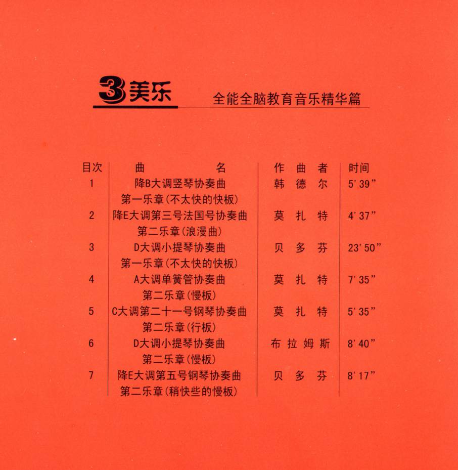 早教胎教系列 美乐音乐精华篇 完整版 全4CD 音乐资源