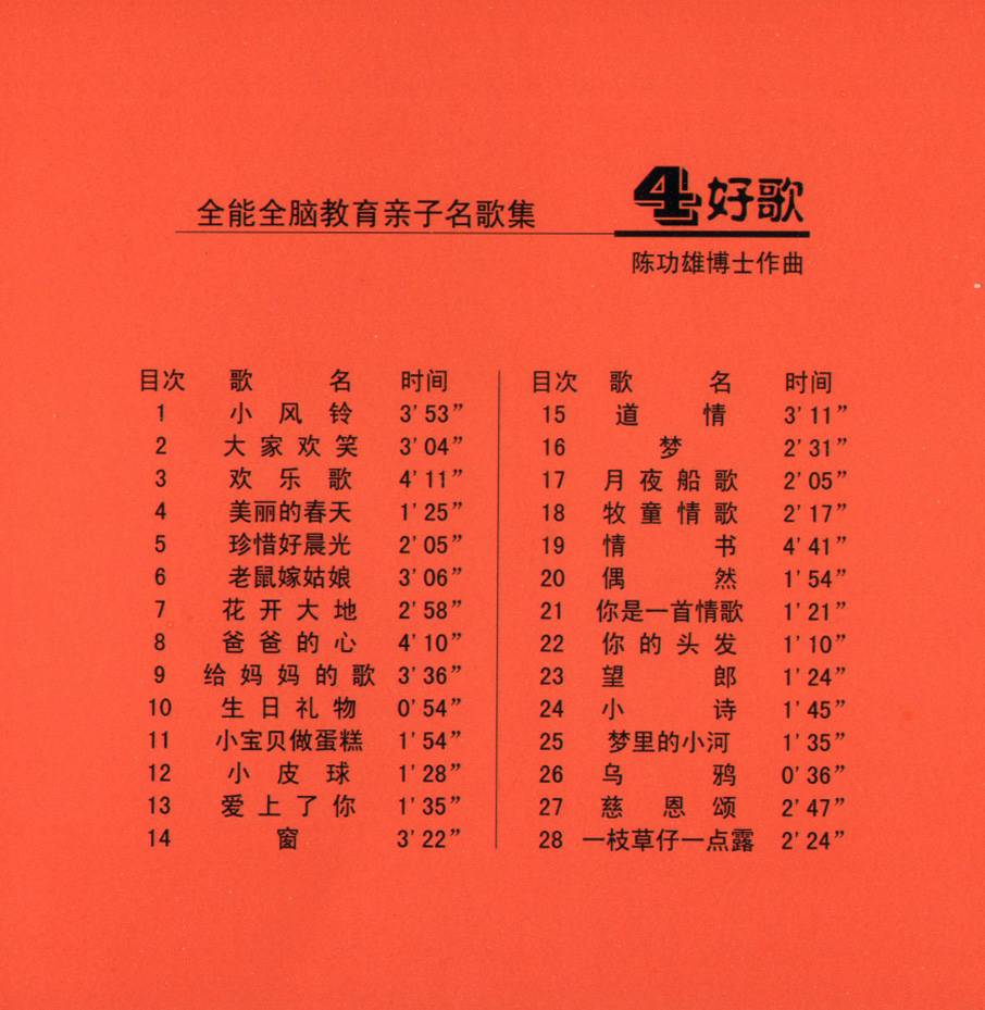早教胎教系列 美乐音乐精华篇 完整版 全4CD 音乐资源