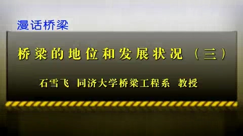 同济大学 漫话桥梁 全33讲 主讲-石雪飞 视频教程