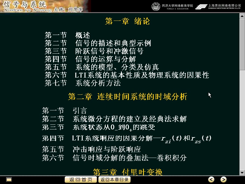 同济大学 信号与系统 全44讲 主讲-刘慧萍 视频教程