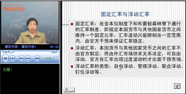 西北工业大学 国际金融 全49讲 主讲-石冬莲 附课件 视频教程