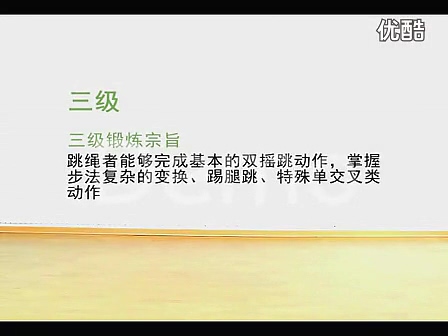 全国跳绳大众锻炼标准1-6级规范动作 跳绳视频教学 共6讲 FLV格式 视频教程