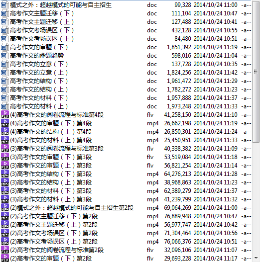 高考冲刺与实战 语文课 作文一类文 全15章 附讲义 视频教程