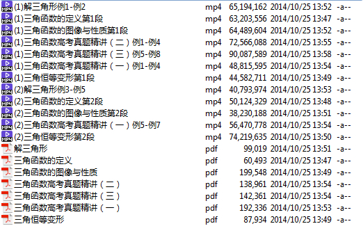 高考冲刺与实战 数学课 高中数学模块精讲-三角函数课程 全7讲 附讲义 视频教程