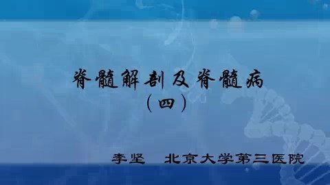 北京大学 脊髓解剖及脊髓病 全5讲 主讲-李坚 视频教程