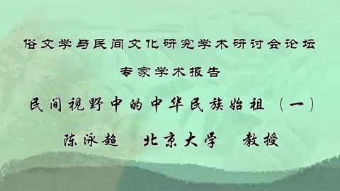 北京大学 俗文学与民间文化研究学术研讨会论坛专家学术报告 全3讲 陈泳超 视频教程