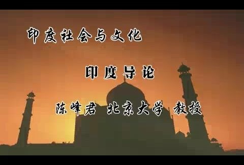 北京大学 印度社会与文化 全39讲 主讲-陈峰君 视频教程