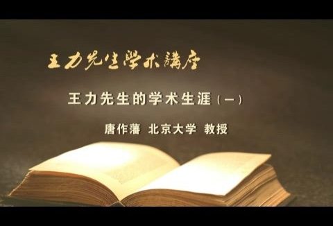 北京大学 王力先生学术讲座-王力先生的学术生涯 全4讲 主讲-唐作藩 视频教程