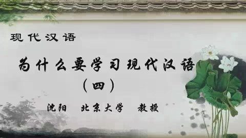 北京大学 现代汉语 全87讲 主讲-沈阳 视频教程