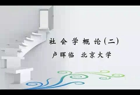 北京大学 社会学概论 全65讲 主讲-卢晖临 视频教程