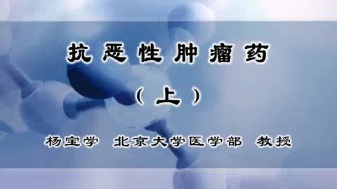 北京大学 抗恶性肿瘤药 全3讲 主讲-杨宝学 视频教程