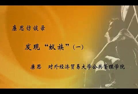 对外经济贸易大学 蚁族 全2讲 主讲-廉思 视频教程