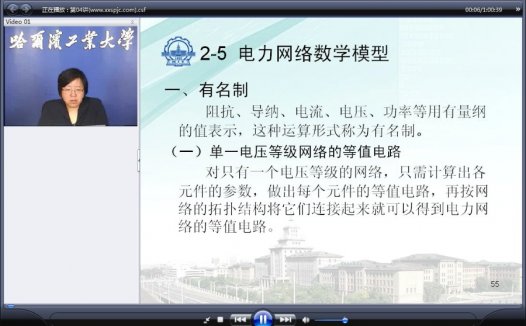 哈尔滨工业大学 电力系统分析 全35讲 主讲-周苏荃 视频教程