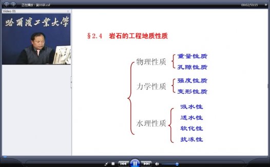 哈尔滨工业大学 工程地质 全24讲 主讲-汤爱萍 附课件 视频教程