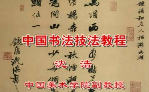 中央美术学院 中国书法技法教程 全4讲 主讲-沈浩 视频教程
