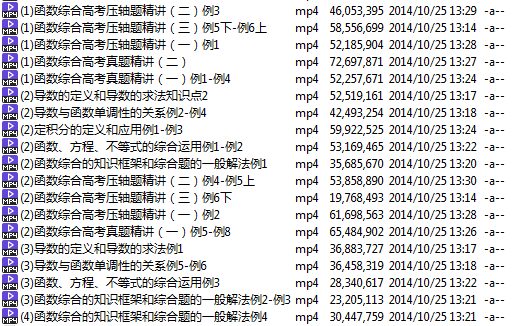 高考冲刺与实战 数学课 高中数学模块精讲-导数与函数综合 全10讲 附讲义 视频教程