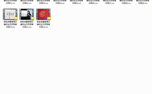 管理系列《服务质量管理正确观念及领导者作用》全12讲 主讲-刘跃 视频教程